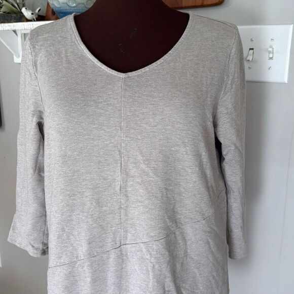 J Jill purejill Pima cotton seamed tunic shirt women’s size medium lagenlook min - Picture 2 of 10